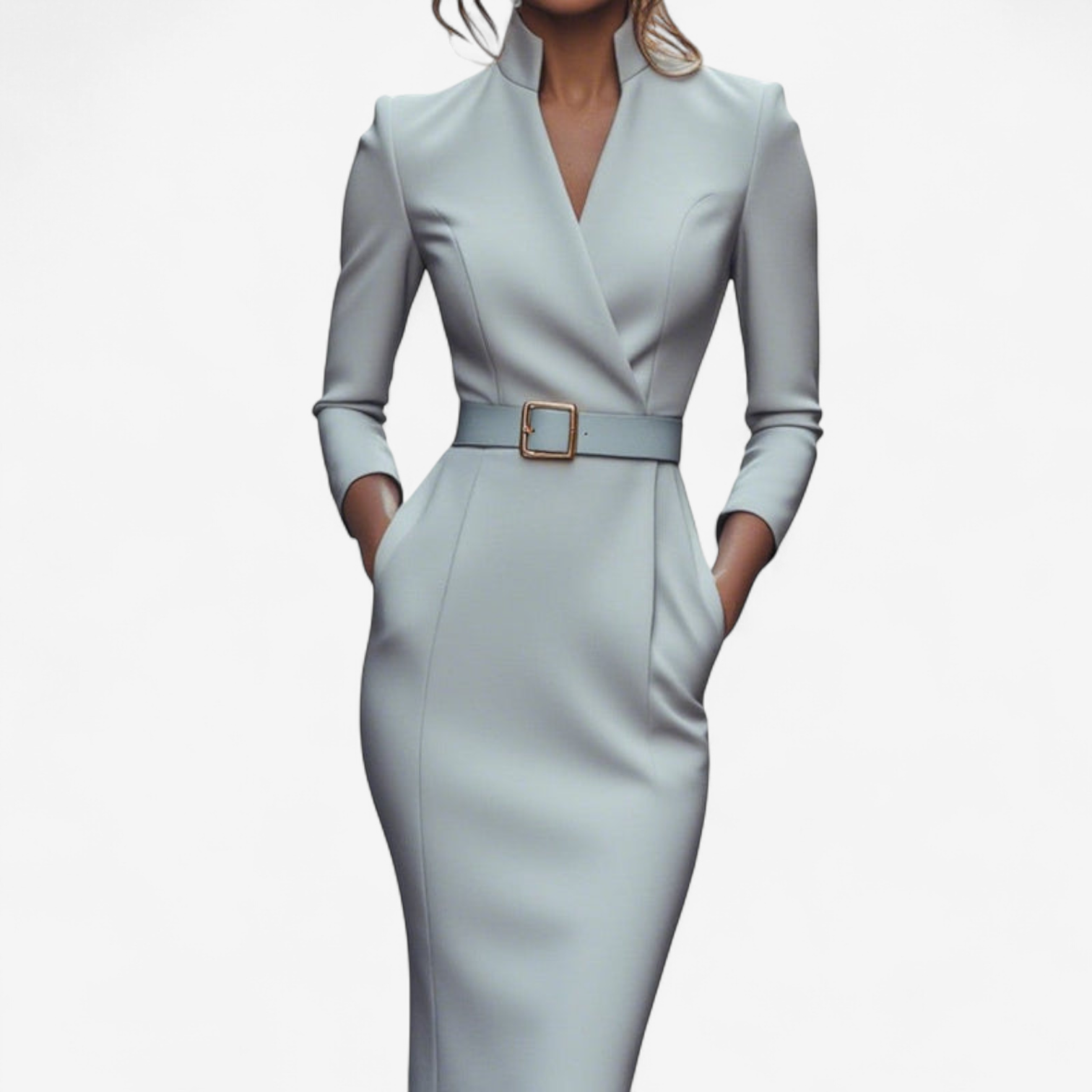 Madyx™ Vestido elegante con cinturón