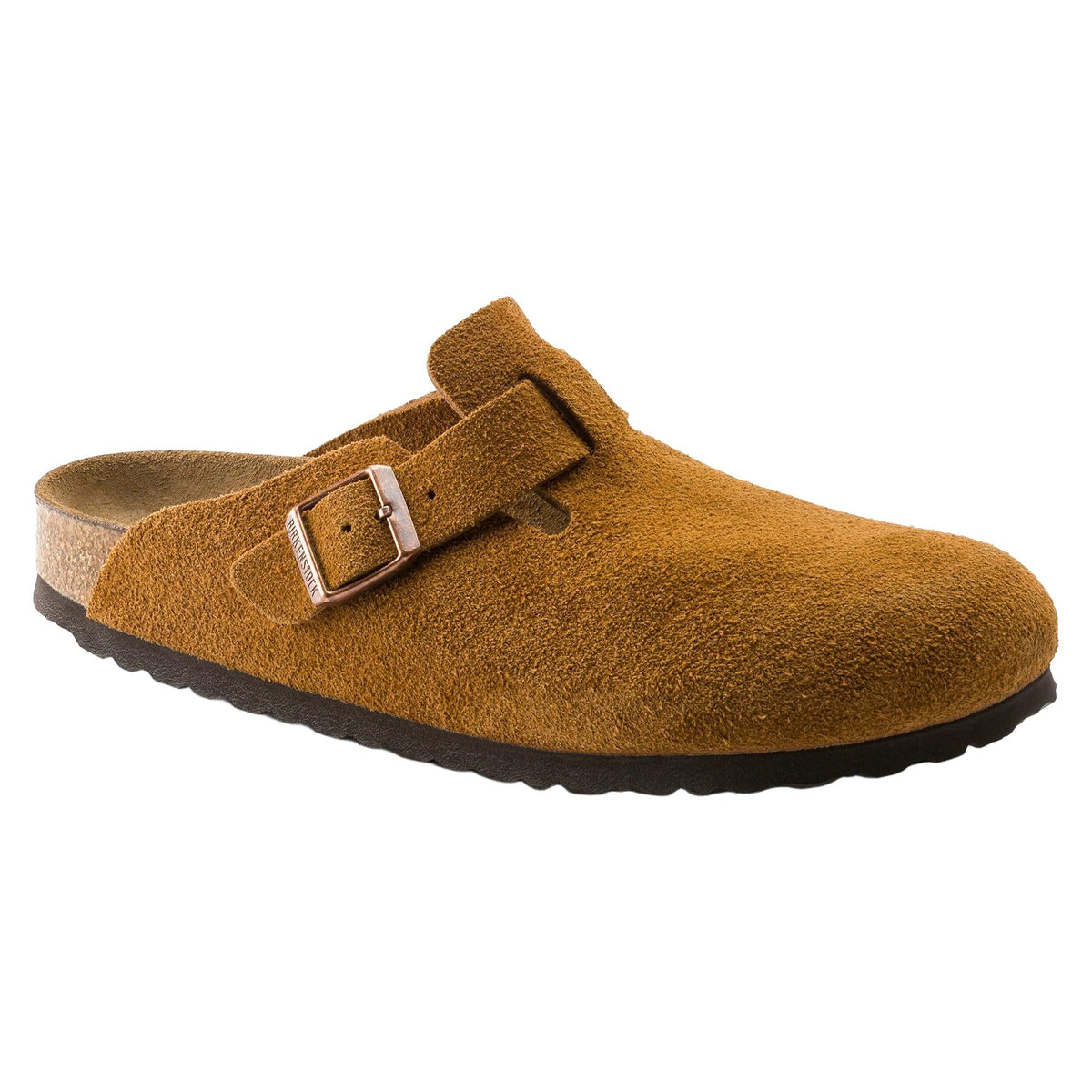 Birkenstock Boston Soft Footbed Suede Leather Clog in Mink
