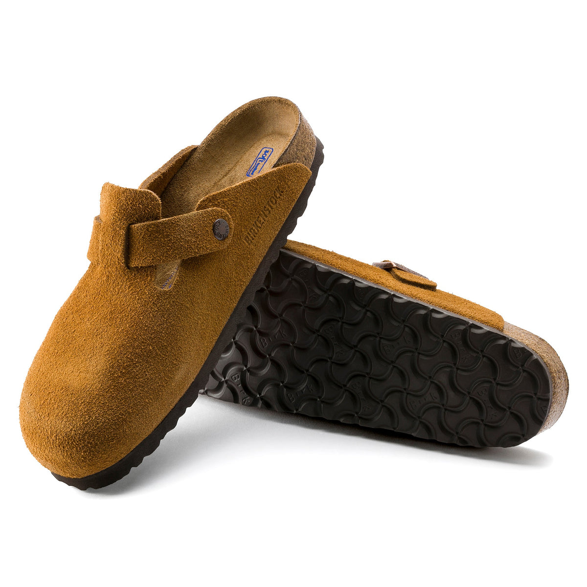 Birkenstock Boston Soft Footbed Suede Leather Clog in Mink