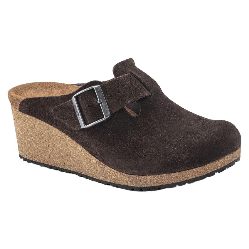 Birkenstock Fanny Suede Leather Clog in Roast