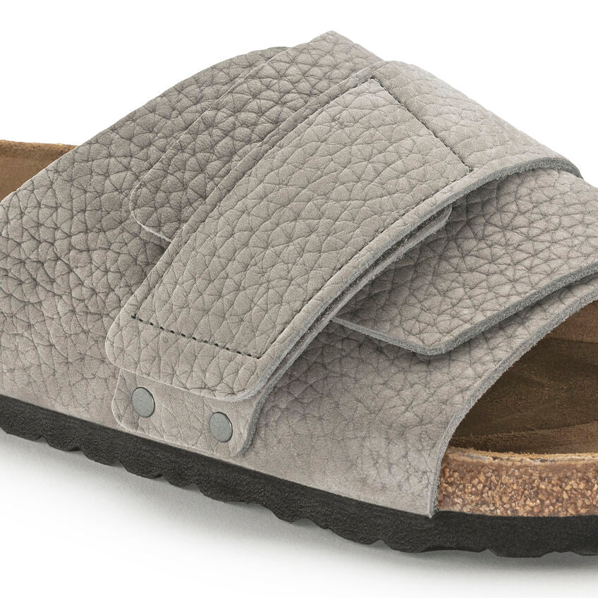 Birkenstock Kyoto Nubuck Leather in Desert Buck Whale Gray