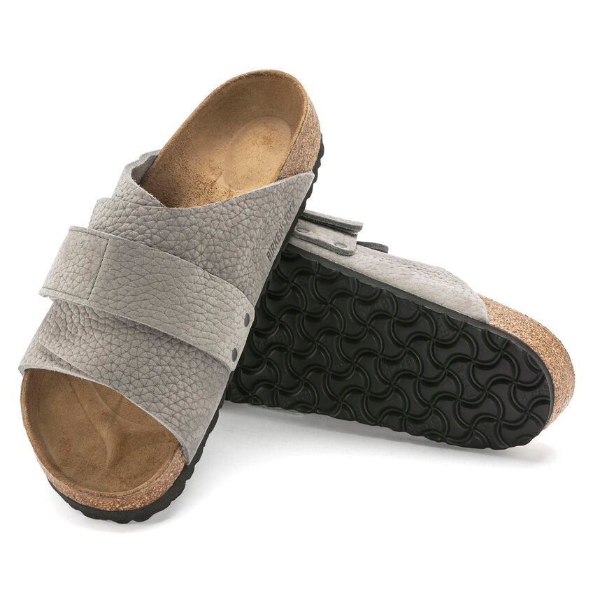 Birkenstock Kyoto Nubuck Leather in Desert Buck Whale Gray