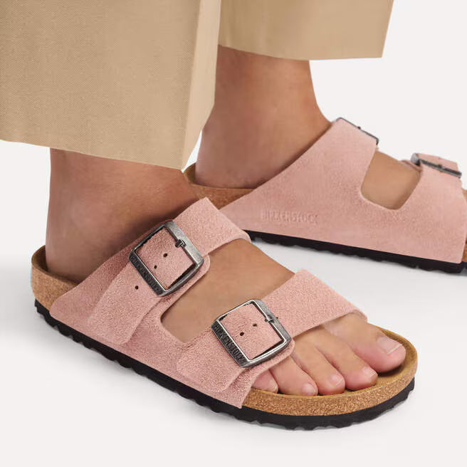 Birkenstock Arizona  Suede Leather in Pink Clay