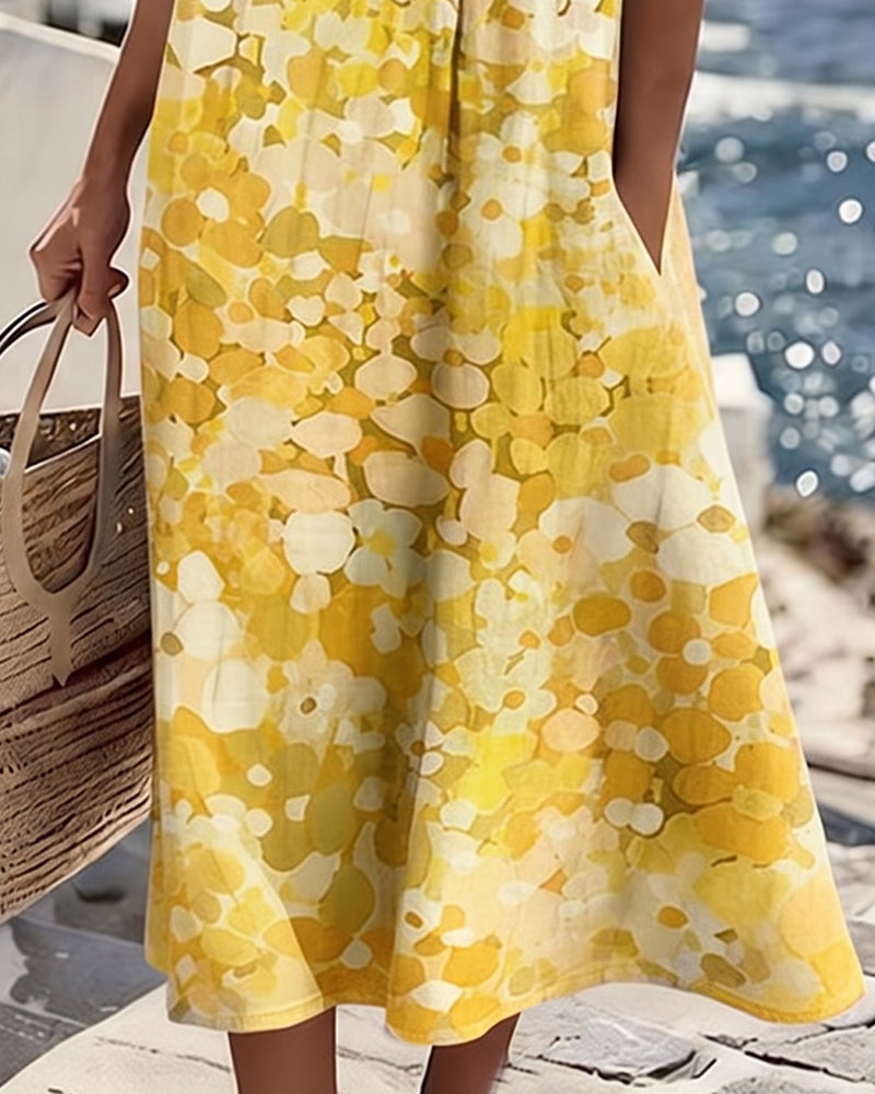 Vestido holgado estampado floral