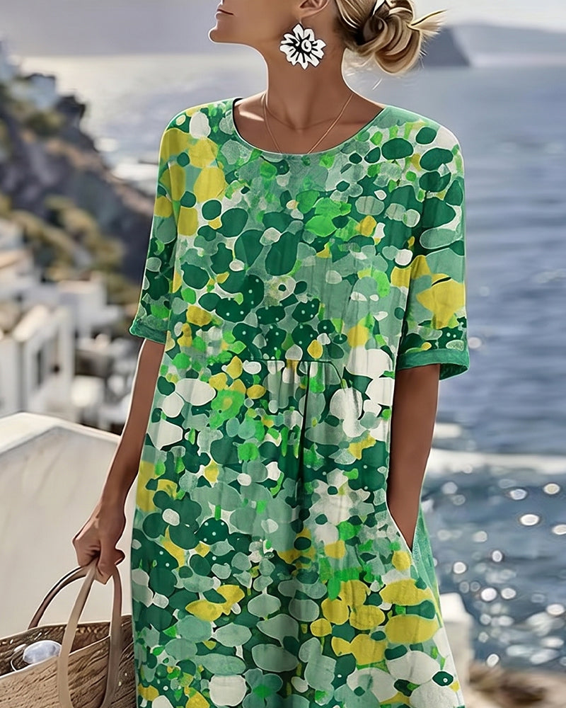 Vestido holgado estampado floral