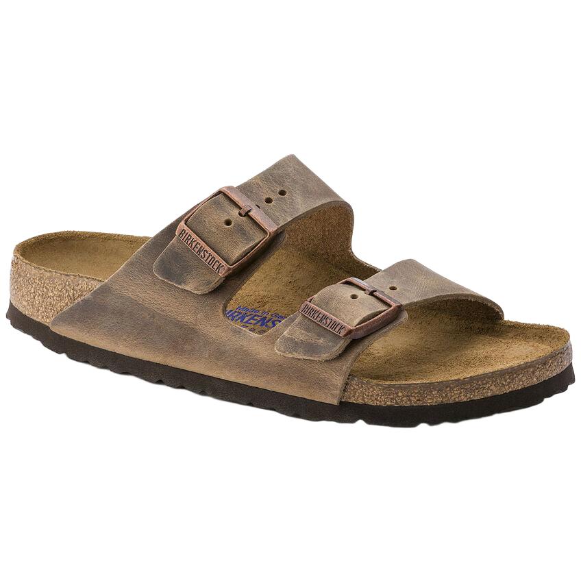 Birkenstock Arizona Soft Footbed Oiled Leather Sandal in Tobacco Brown