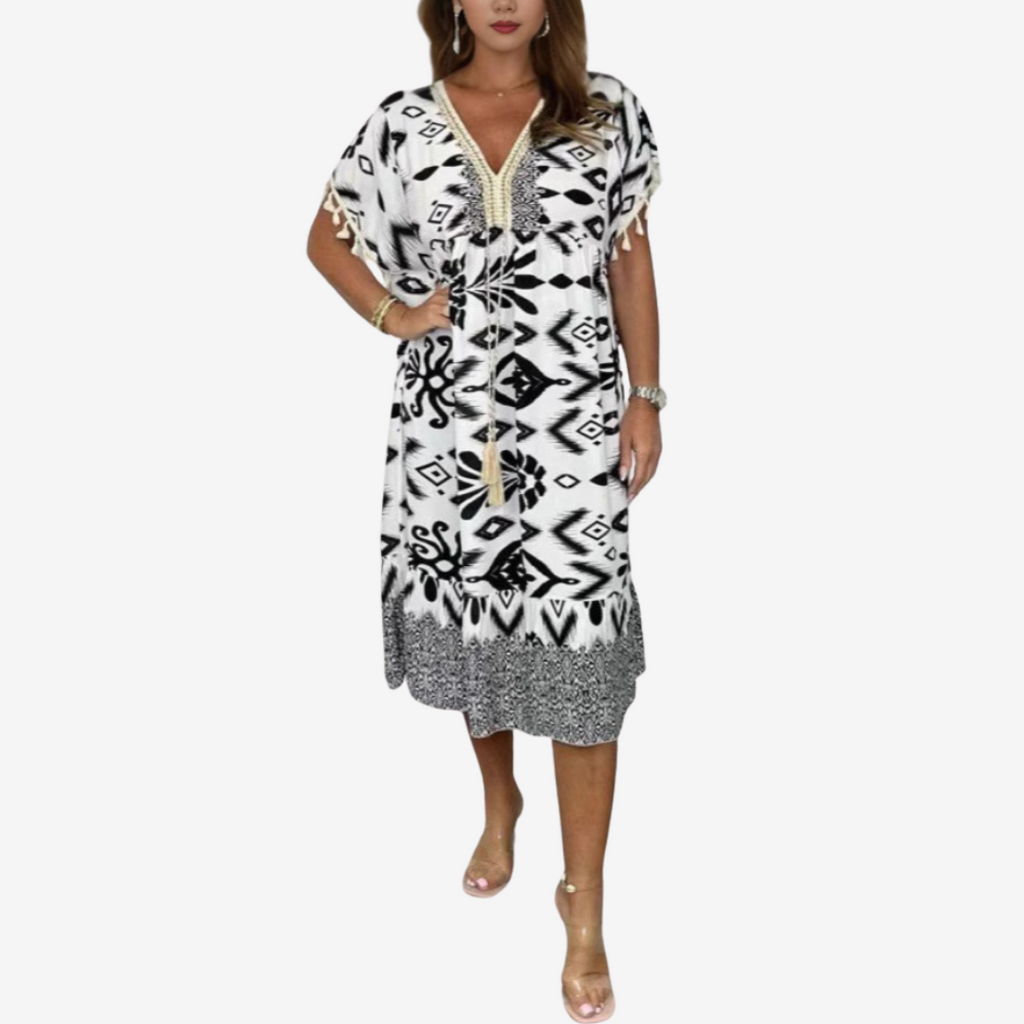 Solina™ MIDI estampado bohemio