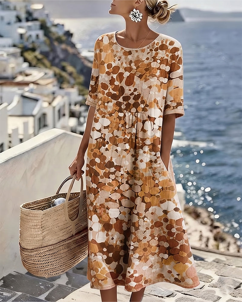 Vestido holgado estampado floral
