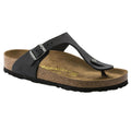 Birkenstock Gizeh Oiled Leather Sandal in Black