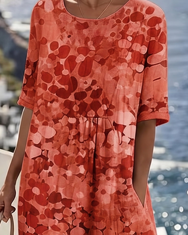 Vestido holgado estampado floral