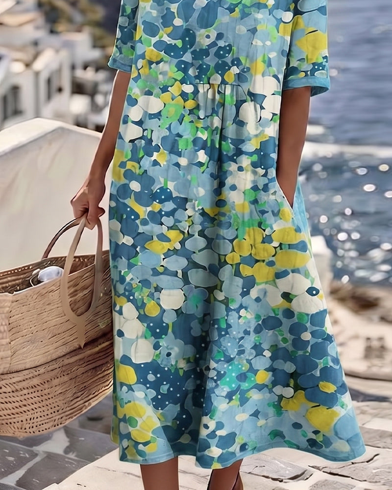 Vestido holgado estampado floral
