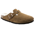 Birkenstock Boston Shearling Suede Leather Clog in Mink