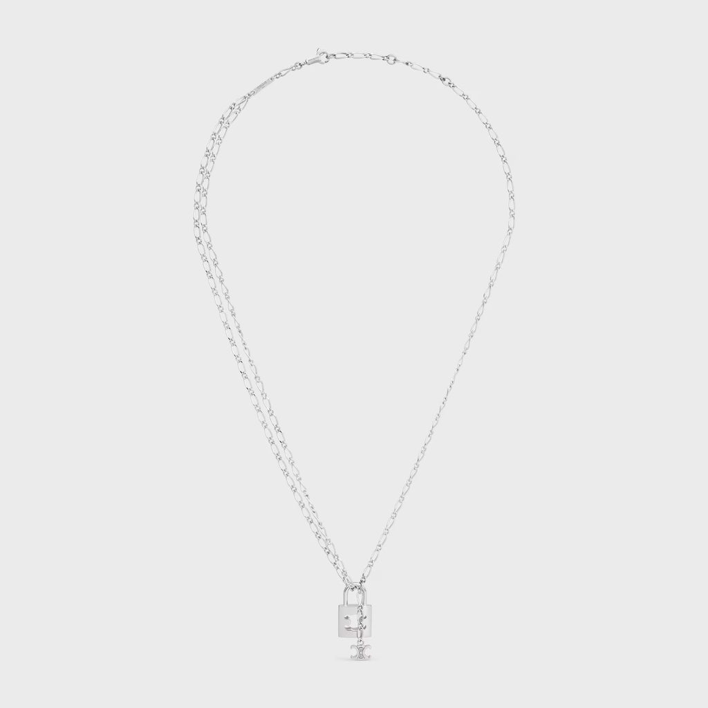 CELINE Triomphe Lock Necklace Brass(2 Colors)