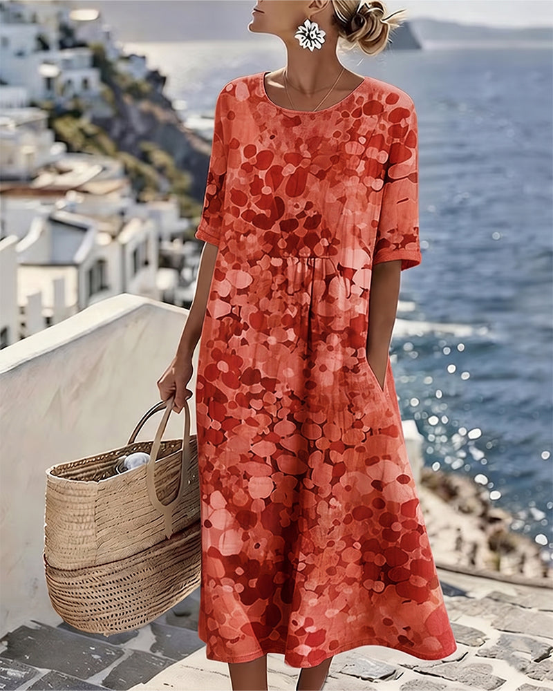 Vestido holgado estampado floral