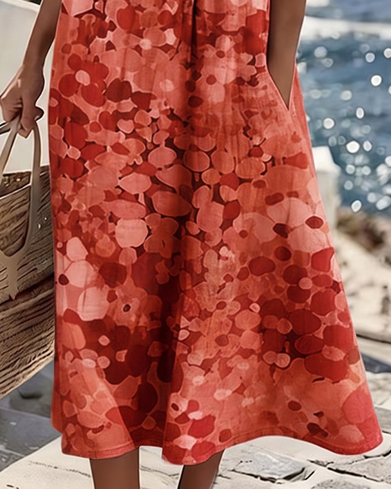 Vestido holgado estampado floral
