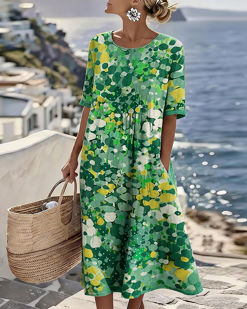 Vestido holgado estampado floral