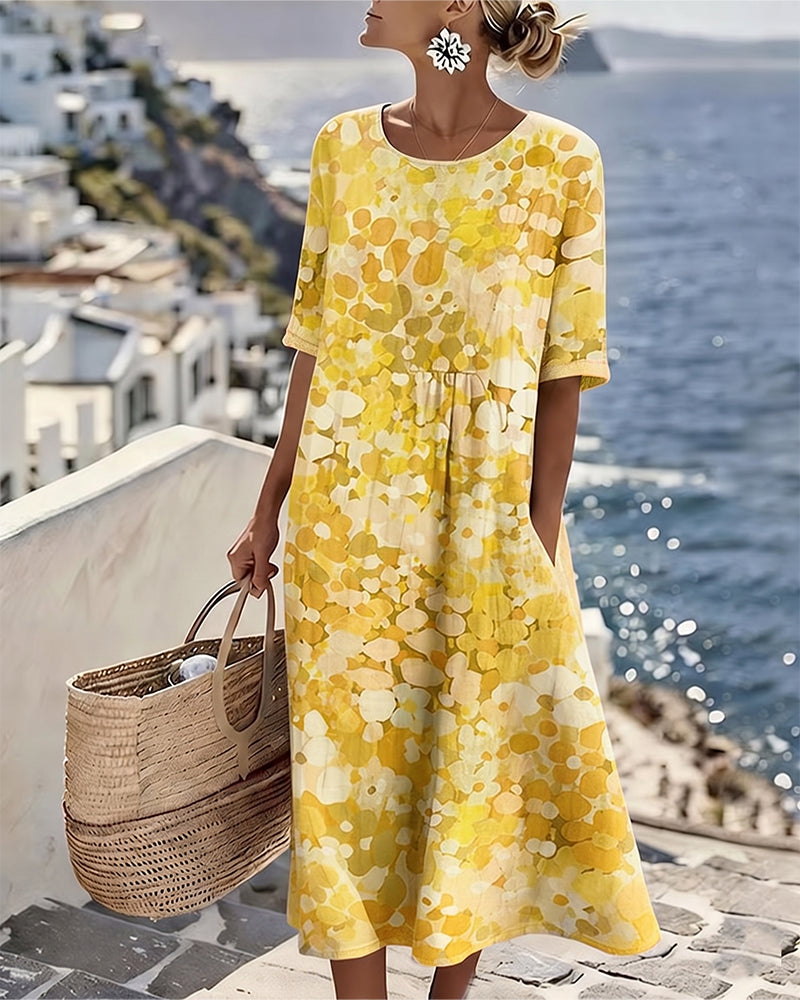Vestido holgado estampado floral