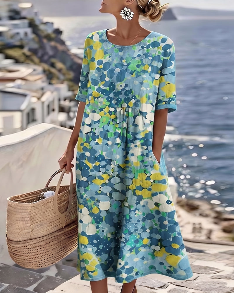 Vestido holgado estampado floral
