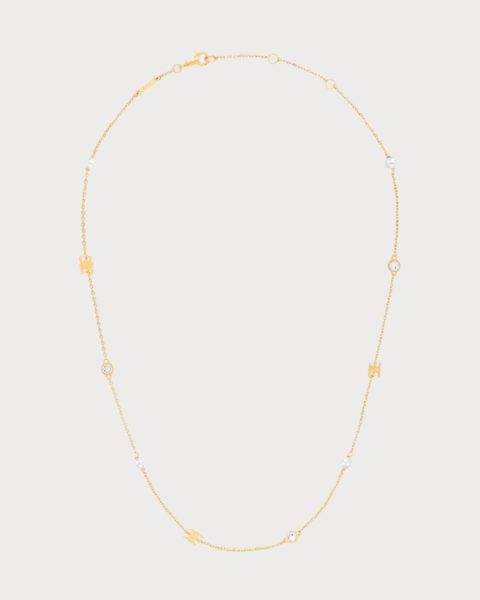 CELINE Les Perles Celine Necklace Resin Pearl & Brass(Gold)