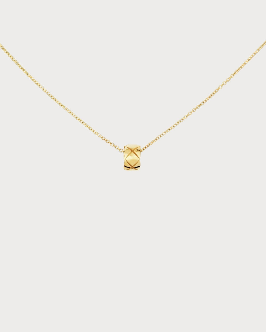 CHANEL J12306 Coco Crush Necklace Quilted Motif & 18K(Small/3 Colors)