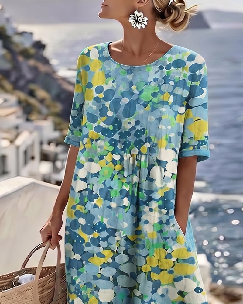 Vestido holgado estampado floral