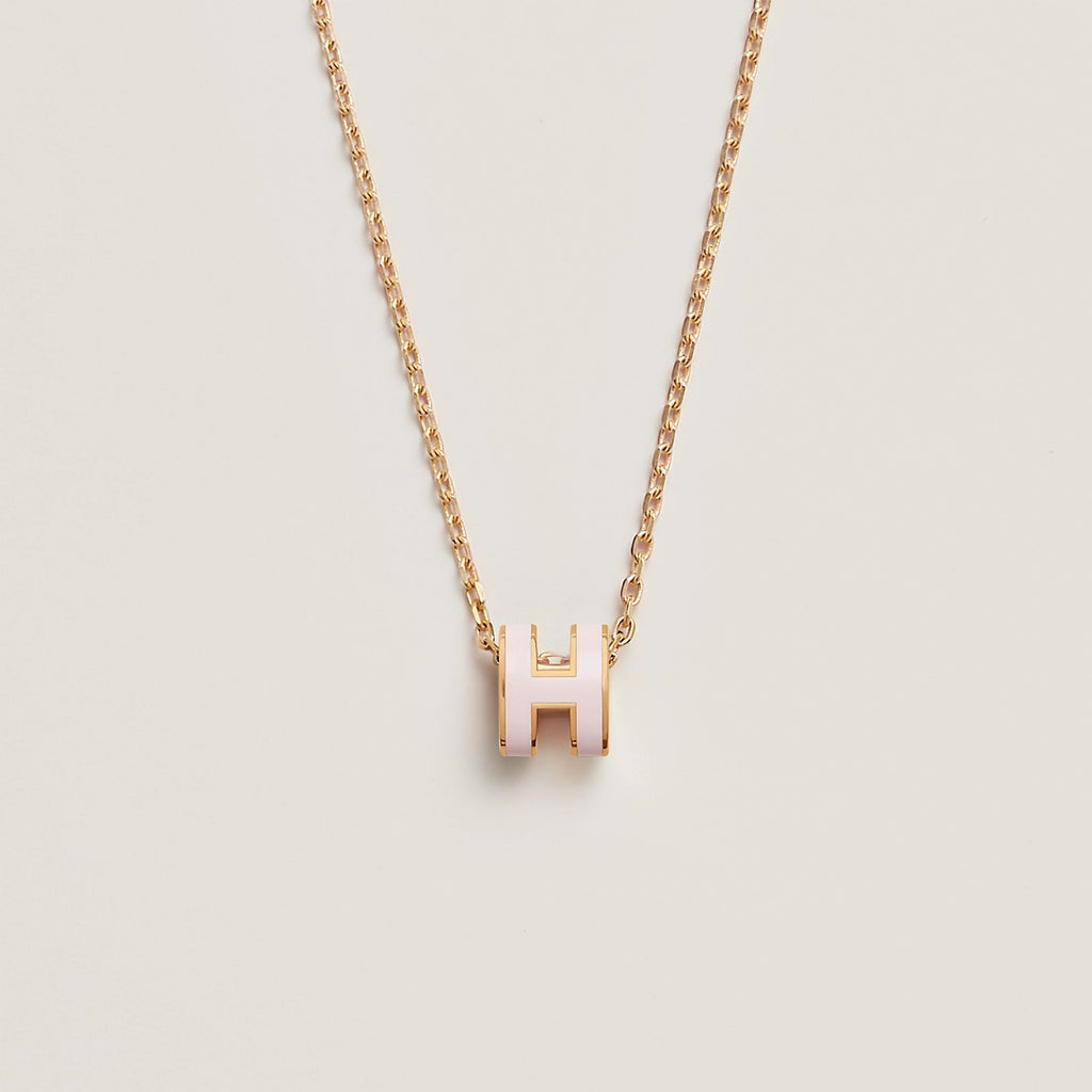 HERMES Gold Pop H Necklace Metal(Mini/Many)
