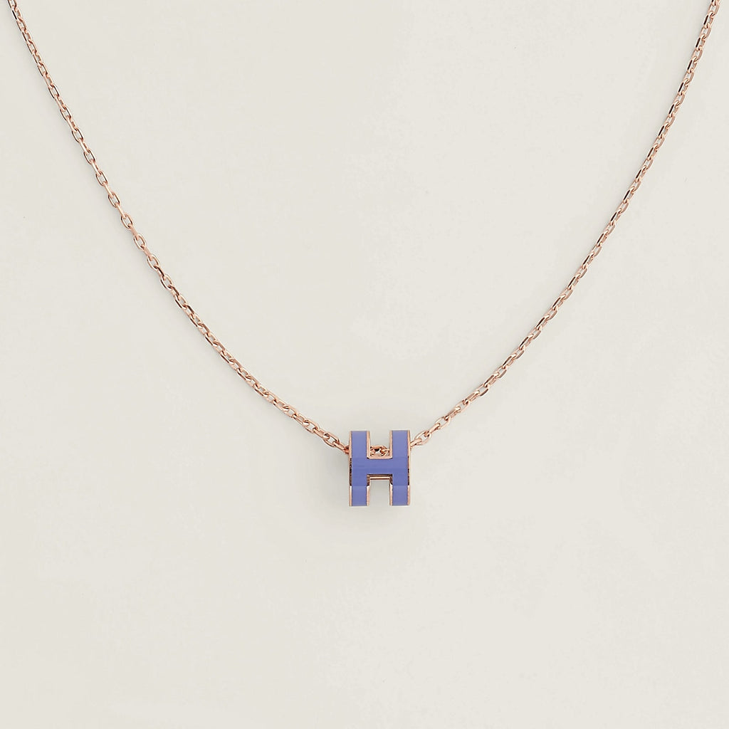 HERMES Rose Gold Pop H Necklace Metal(Many)
