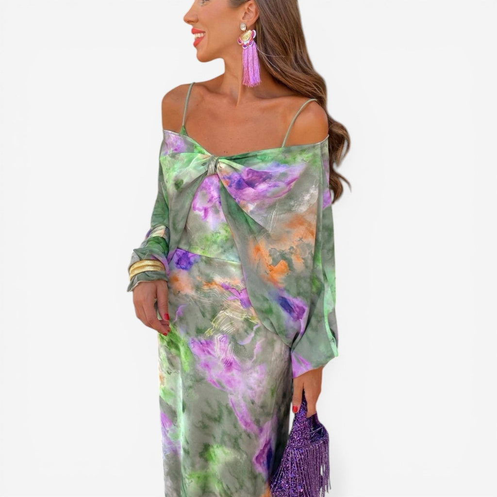 Mariani™ Vestido de flores doble