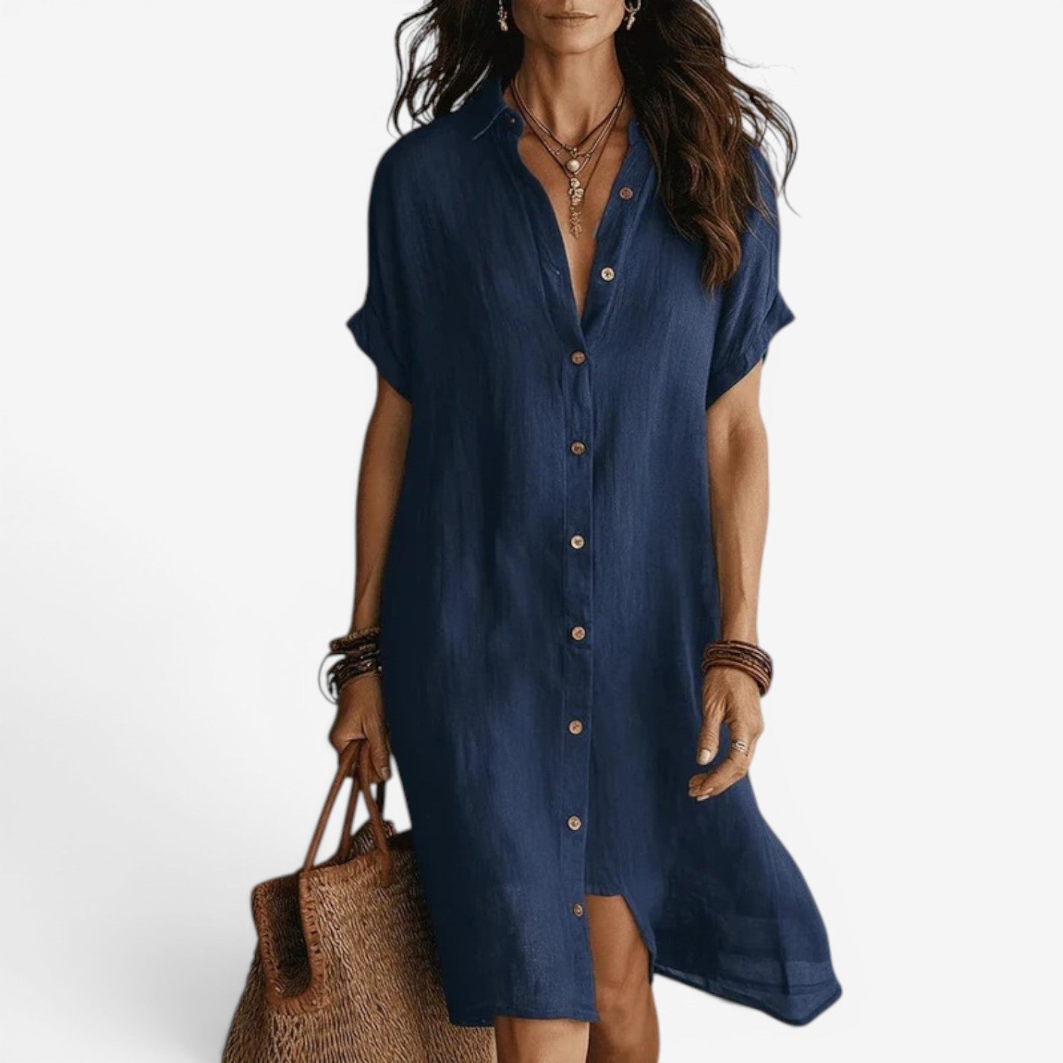Jenny™ Vestido camisero de lino