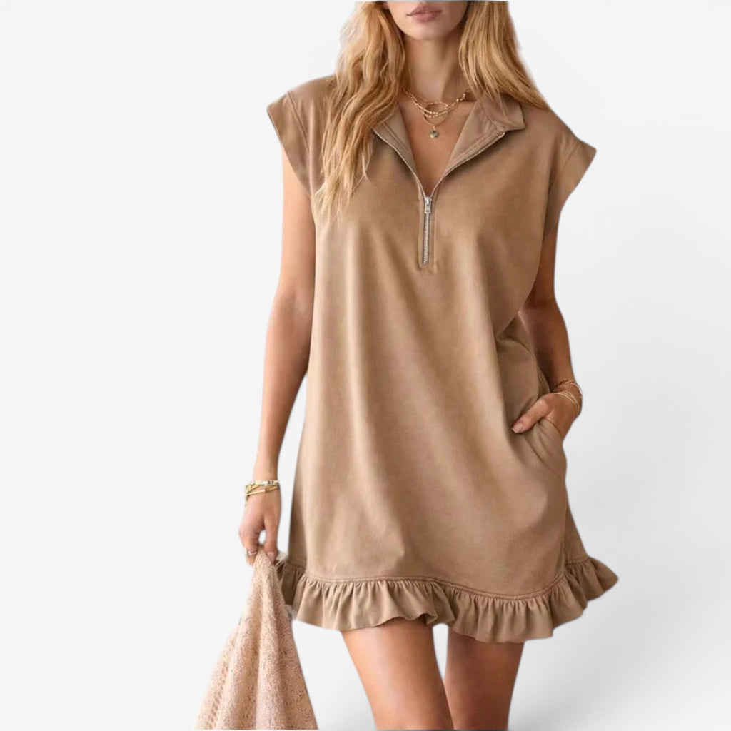 Keisha™ Vestido corto con volante