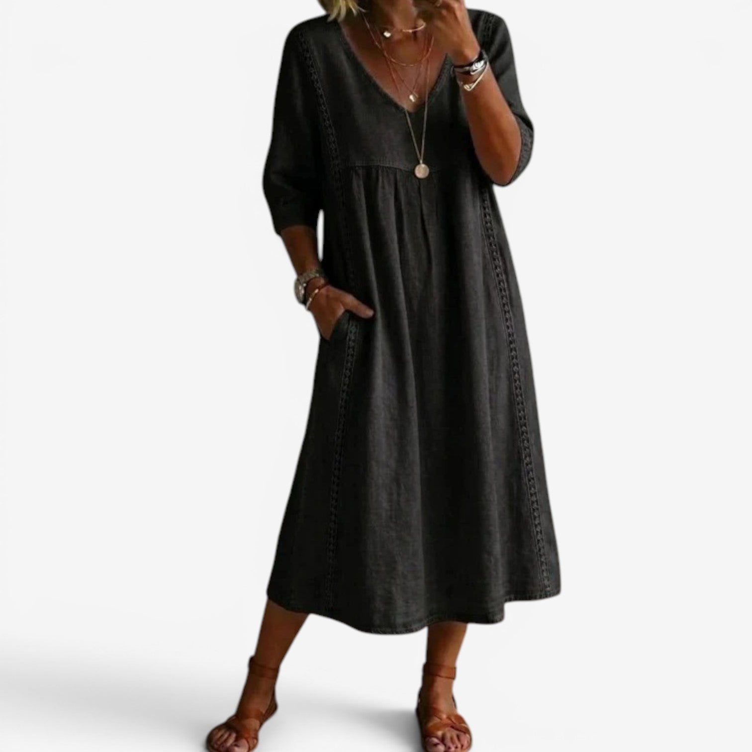 Carolline™ Vestido de verano con bordados