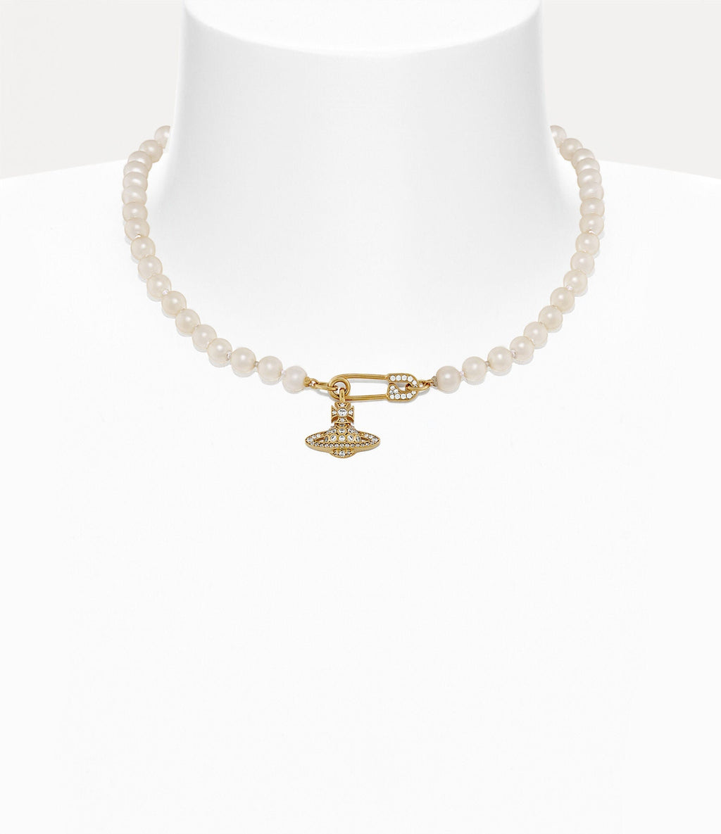 VIVIENNE WESTWOOD Lucrece Pearl Necklace Brass(2 Colors)