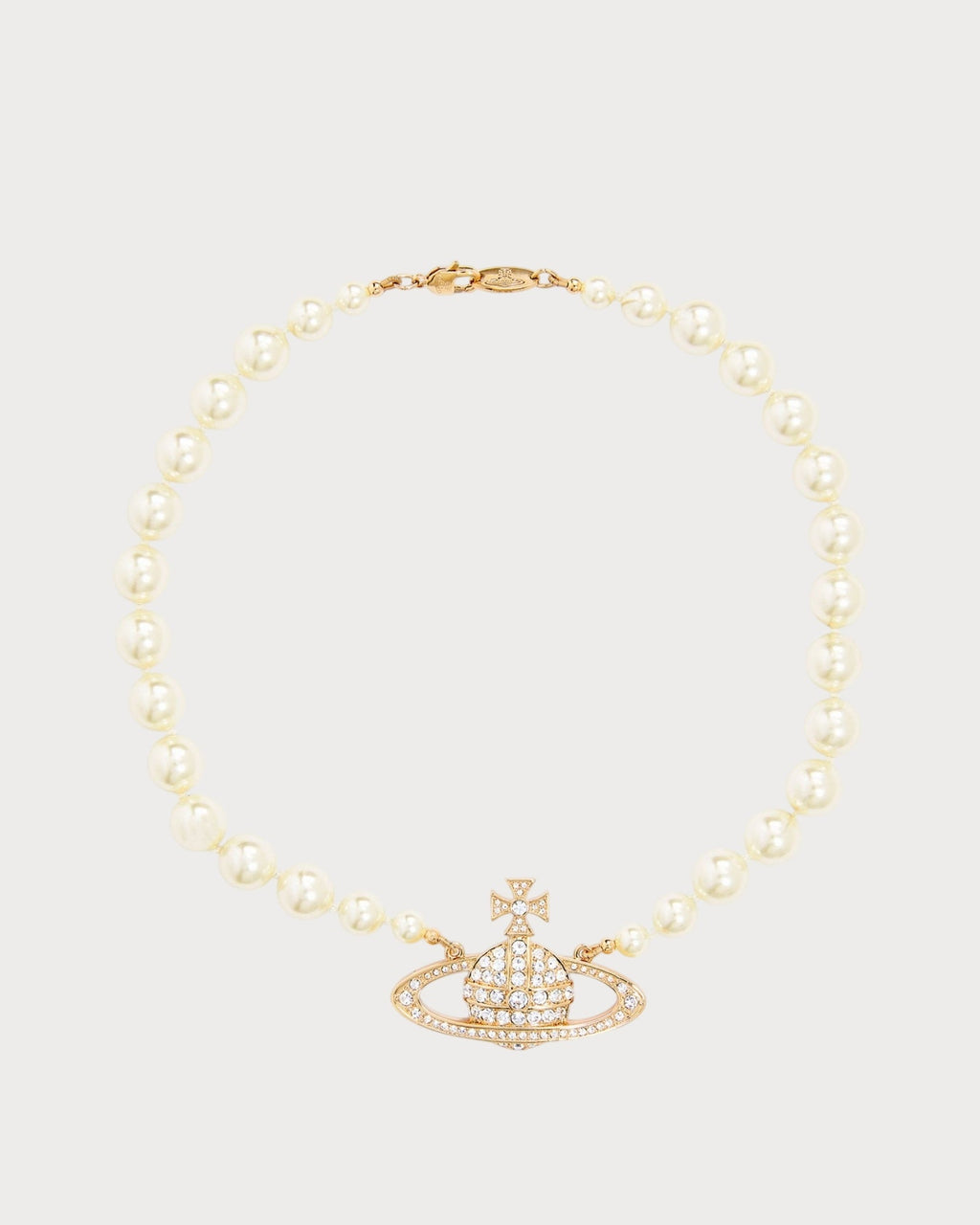VIVIENNE WESTWOOD One Row Pearl Bas Relief Choker Brass(2 Colors)