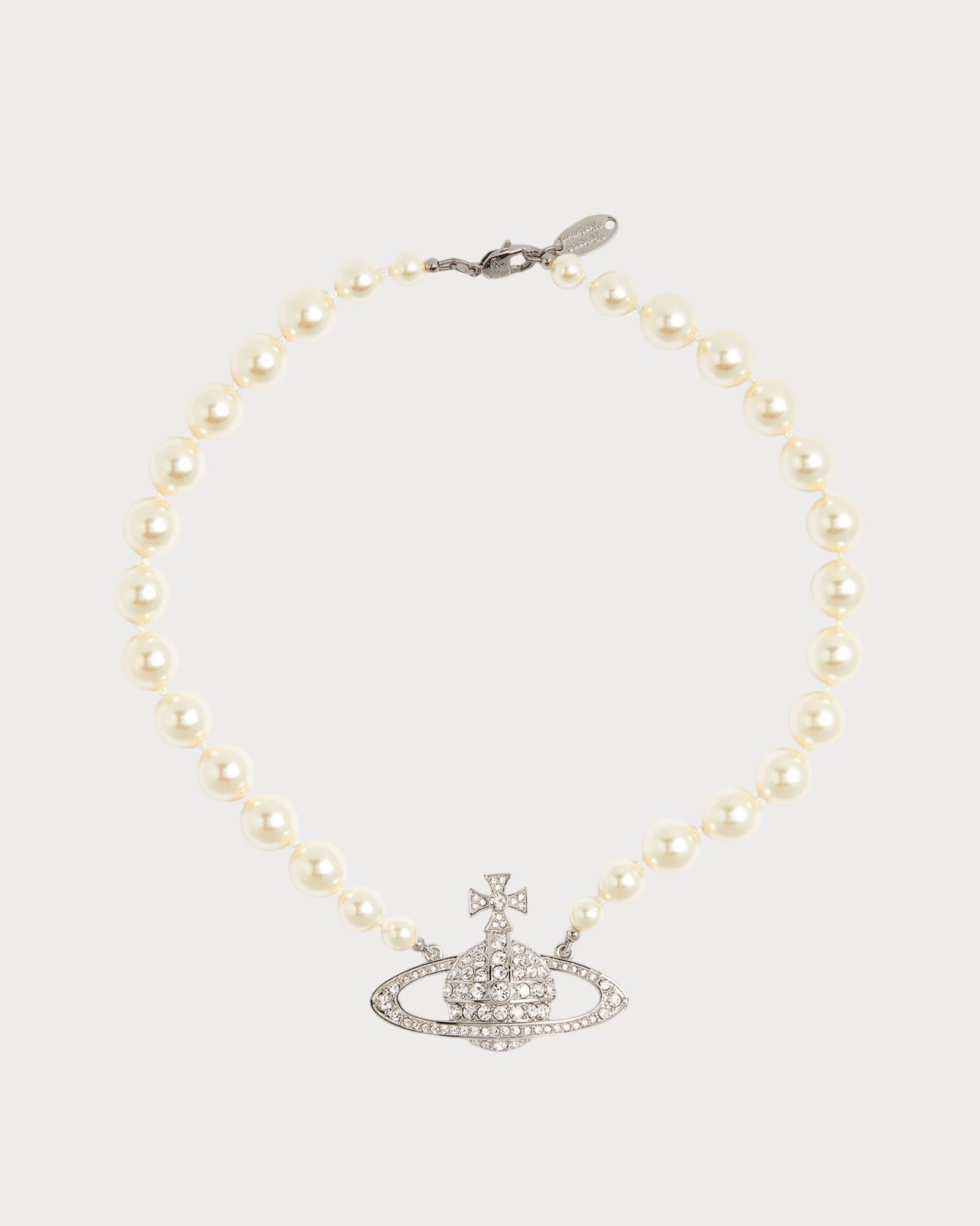 VIVIENNE WESTWOOD One Row Pearl Bas Relief Choker Brass(2 Colors)