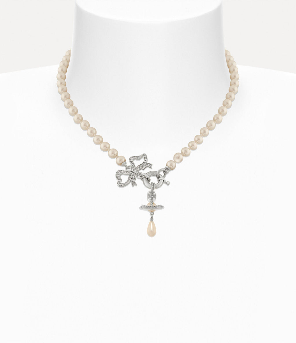 VIVIENNE WESTWOOD Rigoberta Pearl Necklace Brass(2 Colors)